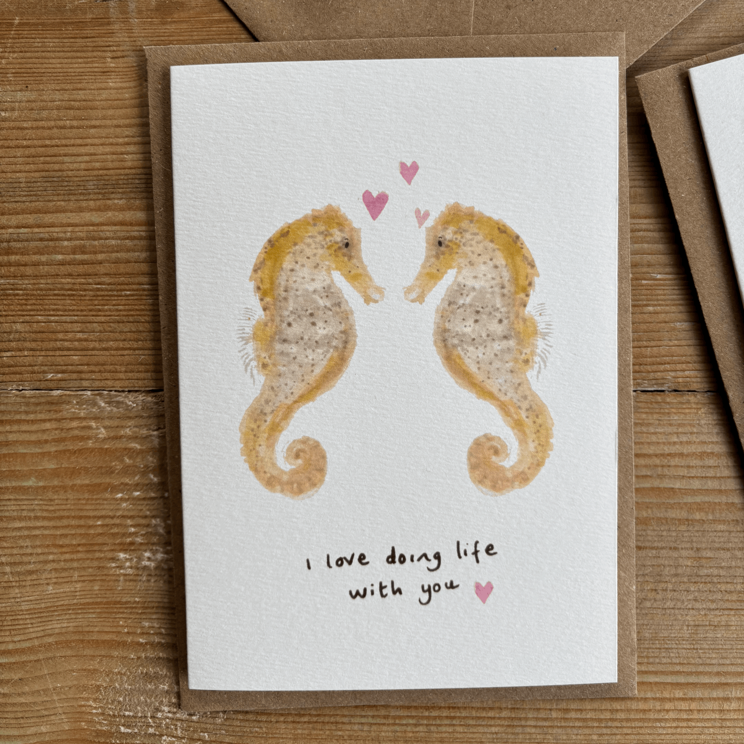 Seahorse's love doing life with you Valentine's Day Card
