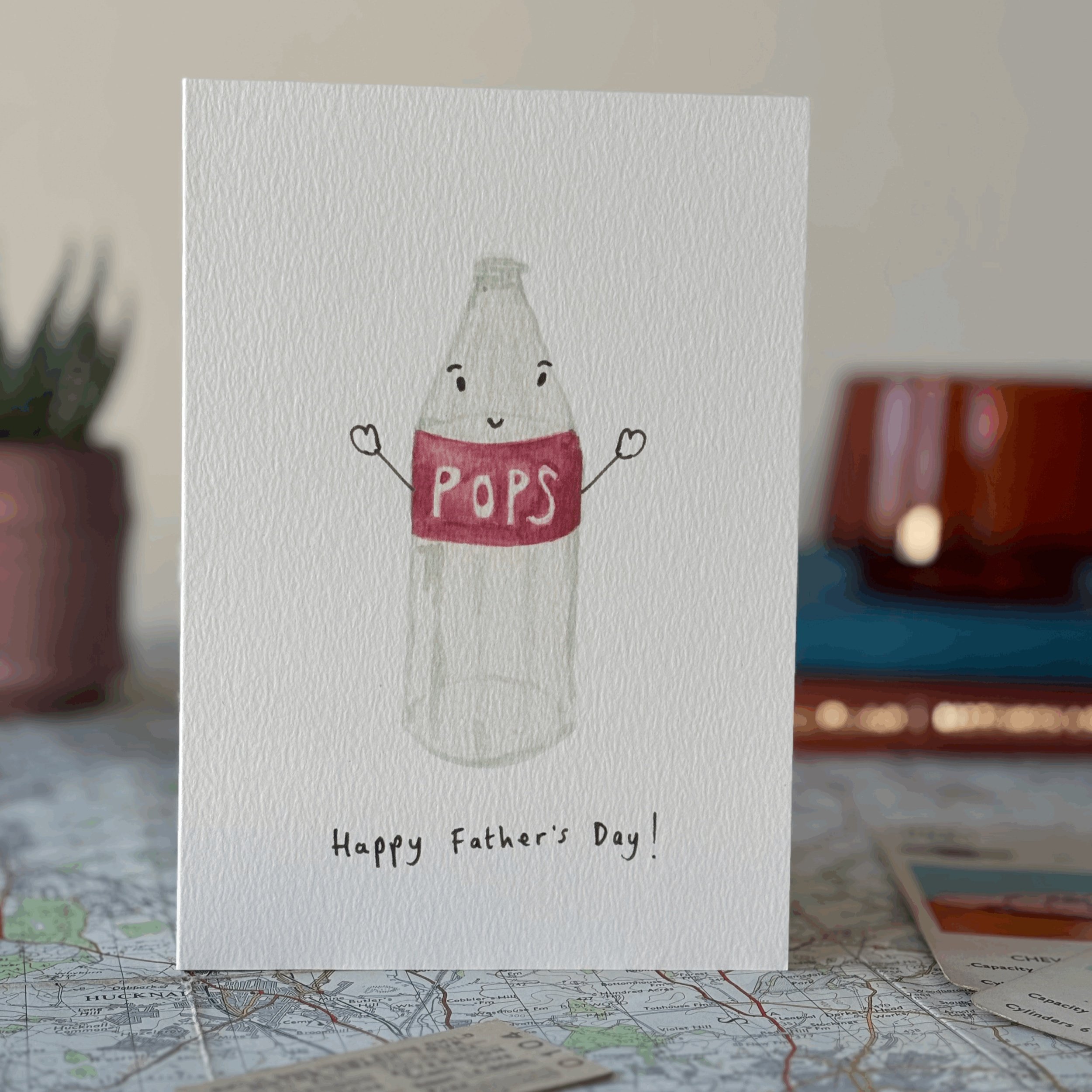 Pop's Cola Bottle Father's Day Card