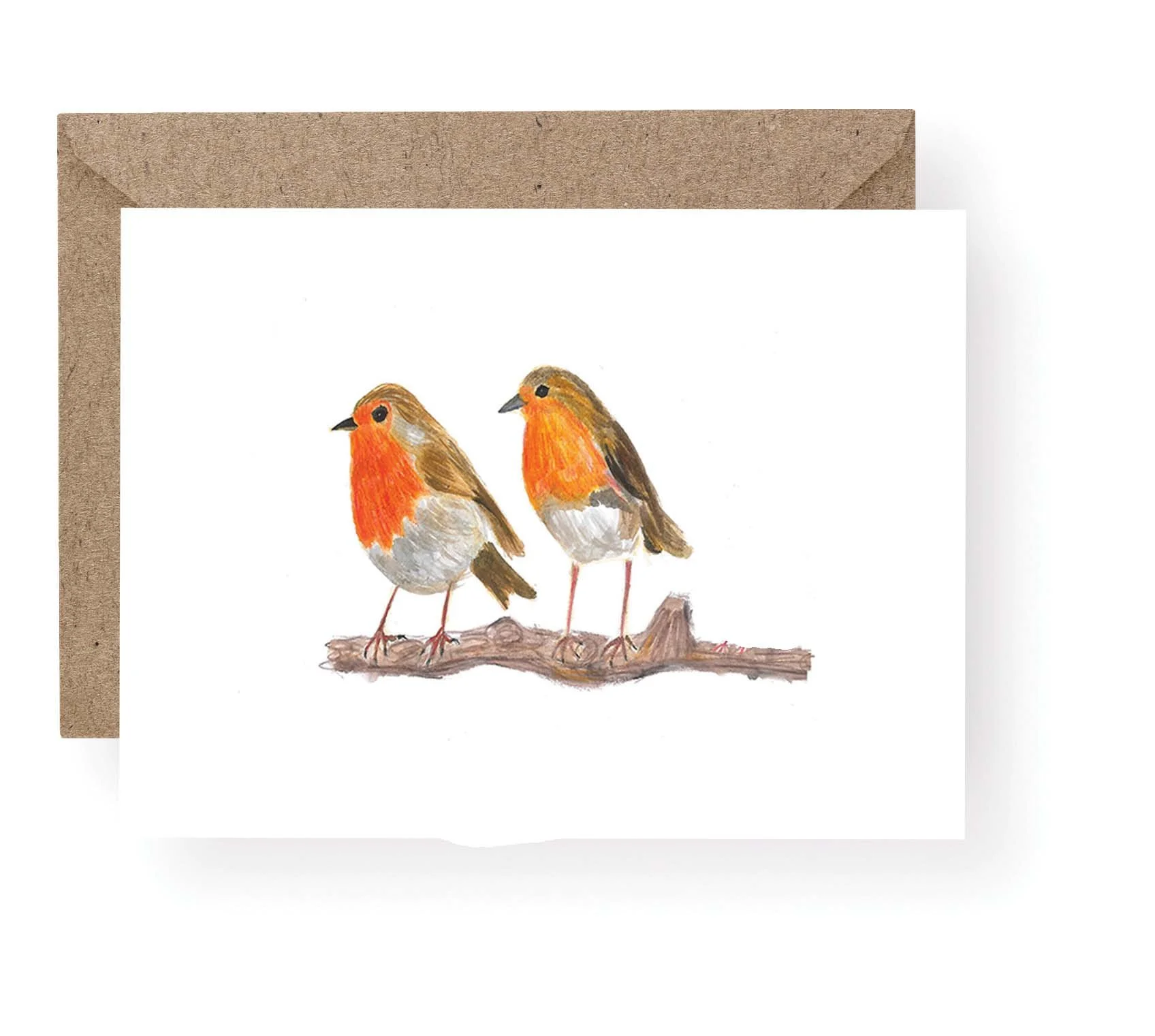 PACK OF 5 Robin Couple Cards