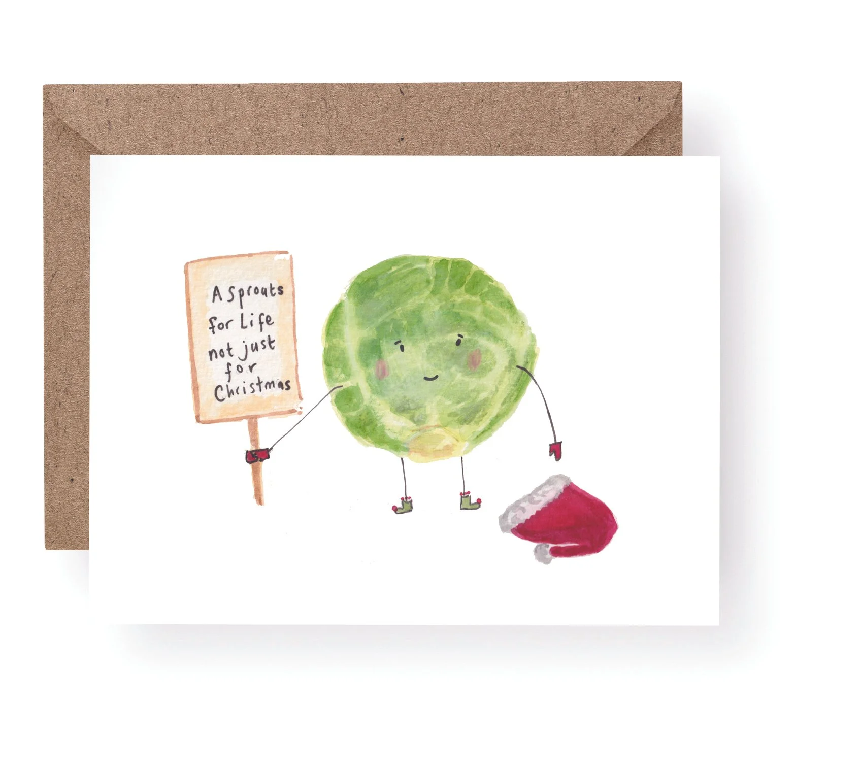 Brussel Sprout Christmas Card