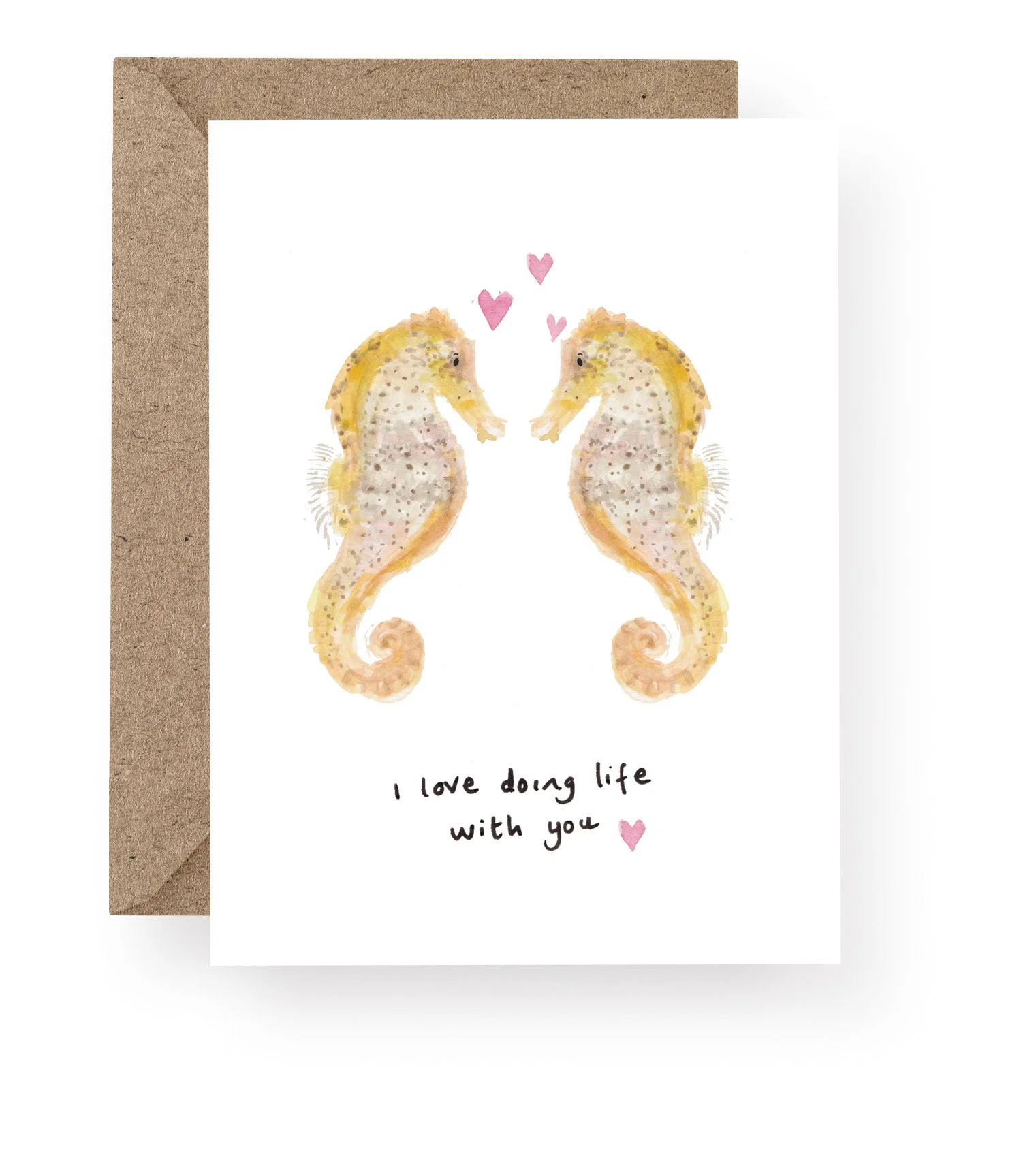 Seahorse love doing life with you Card