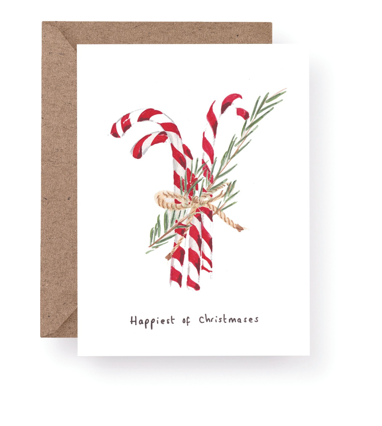 Candy Cane Christmas Card