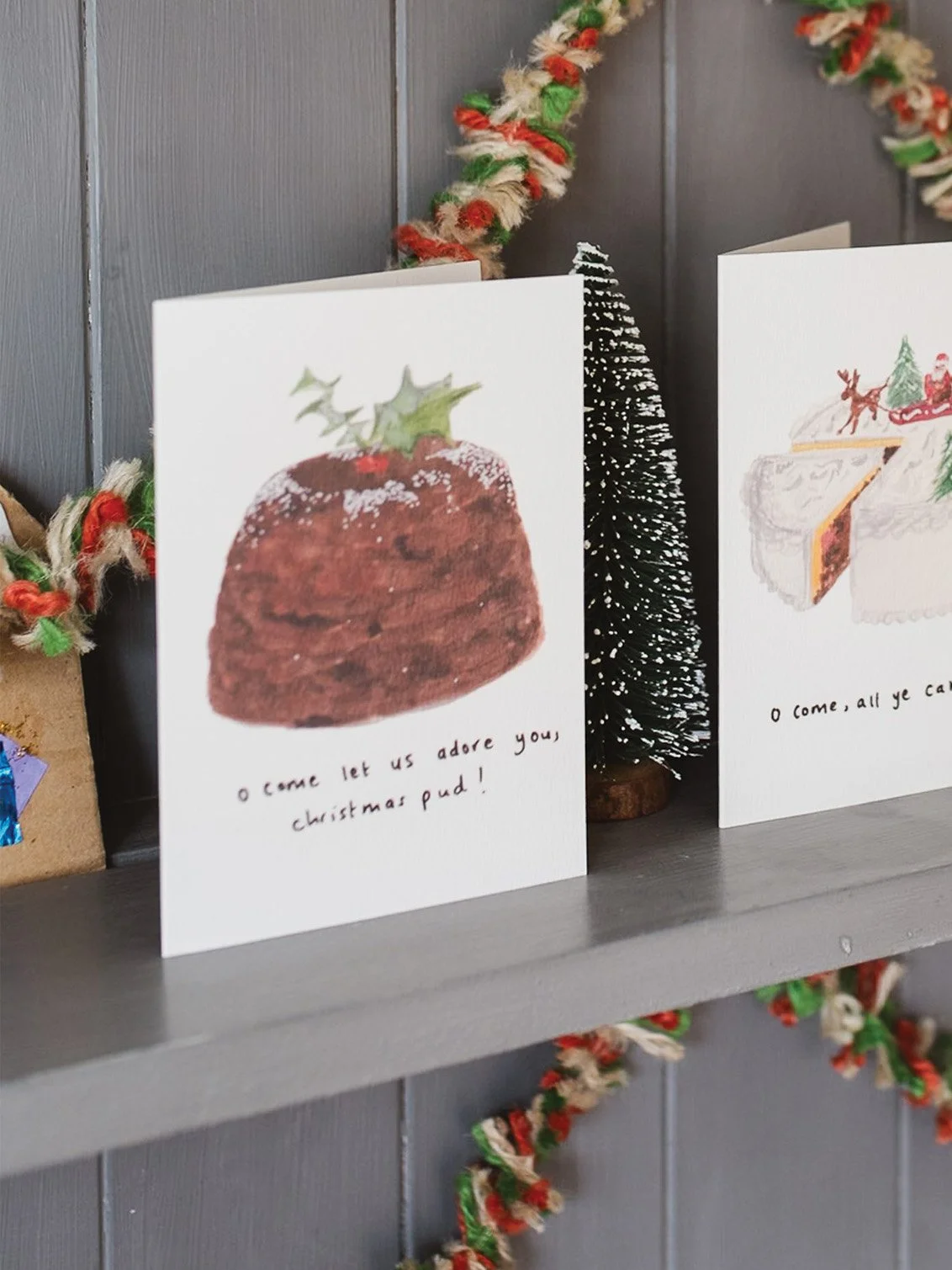 Funny Christmas Pudding Christmas Card