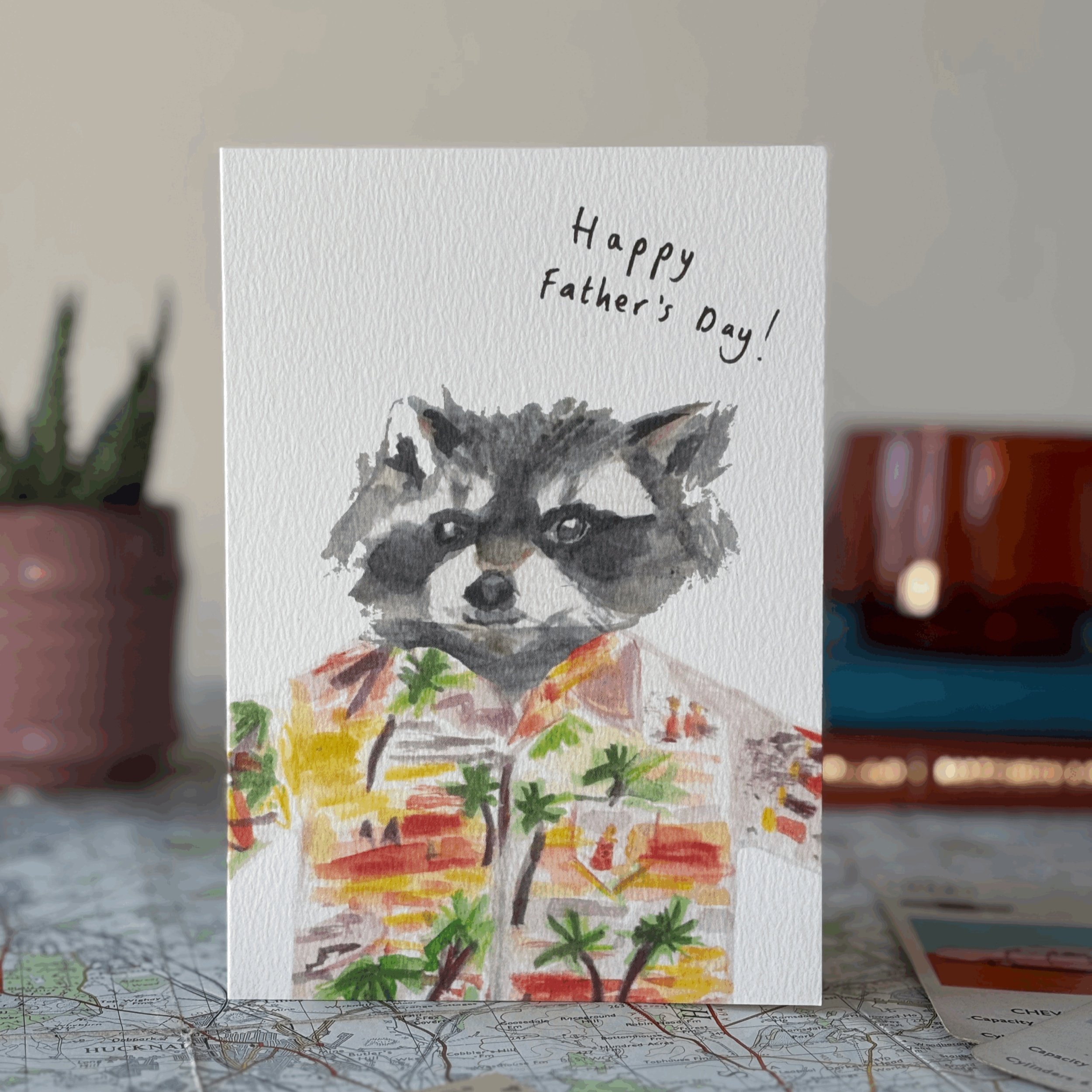 Funny Raccoon Father's Day Card