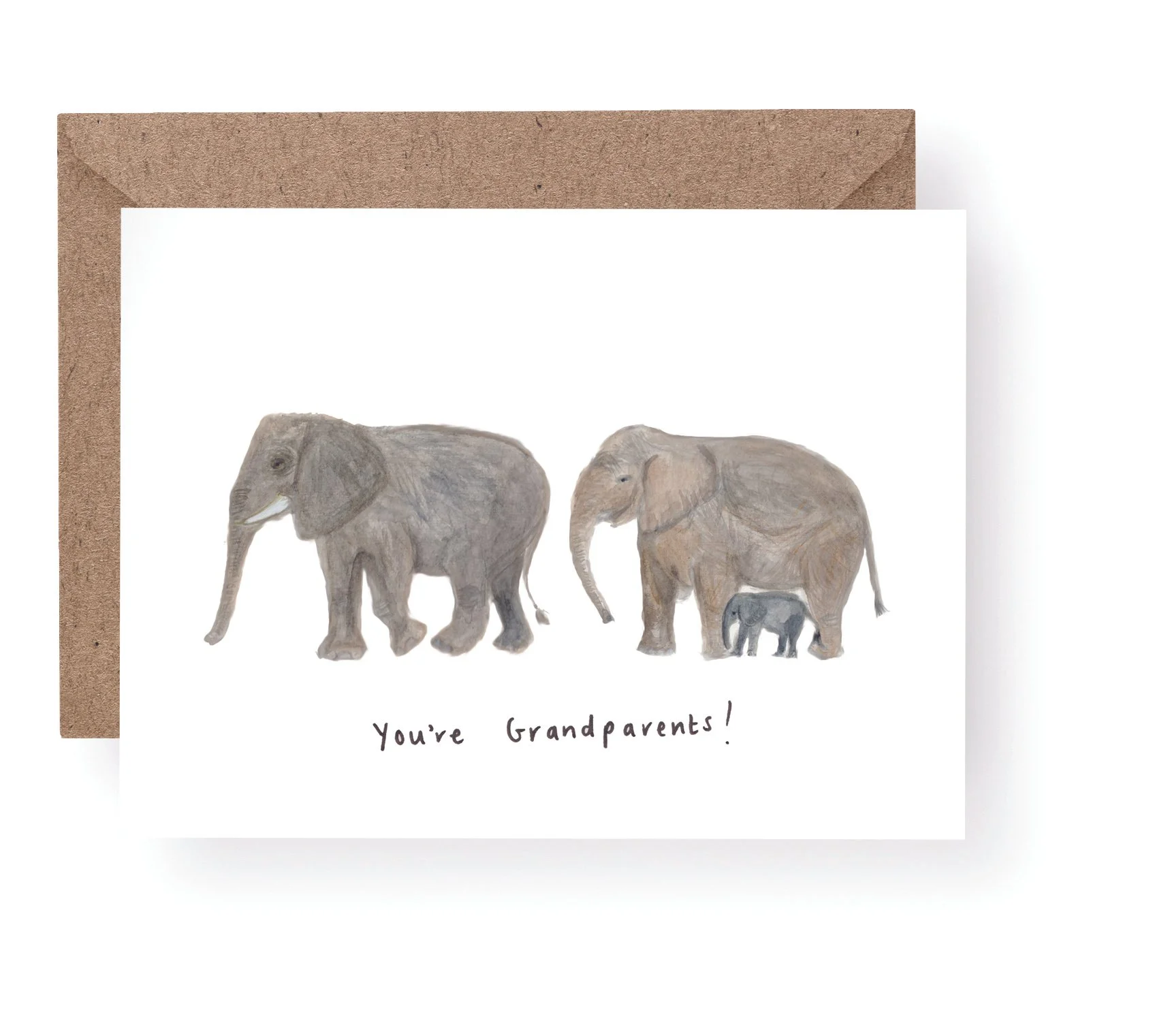 You're Grandparents Elephant Family Card