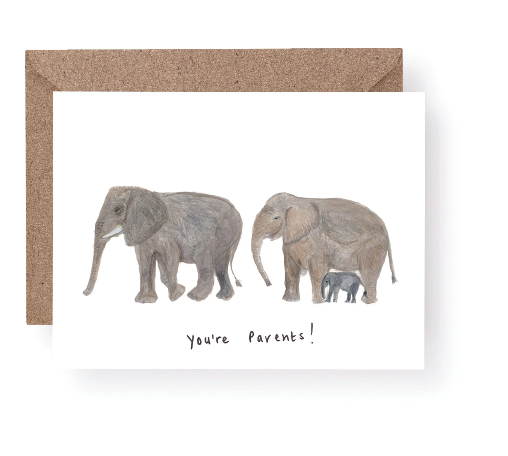 You're Parents Elephant Family Card