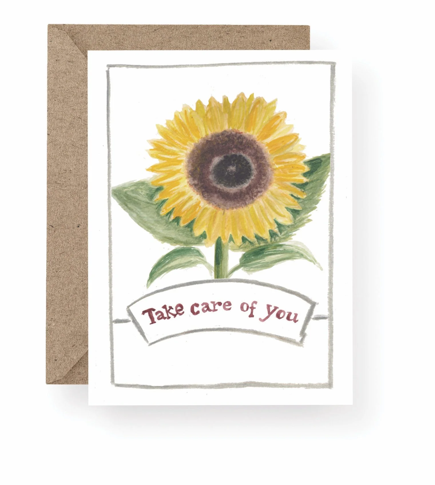 'Take Care of You' Sunflower Card