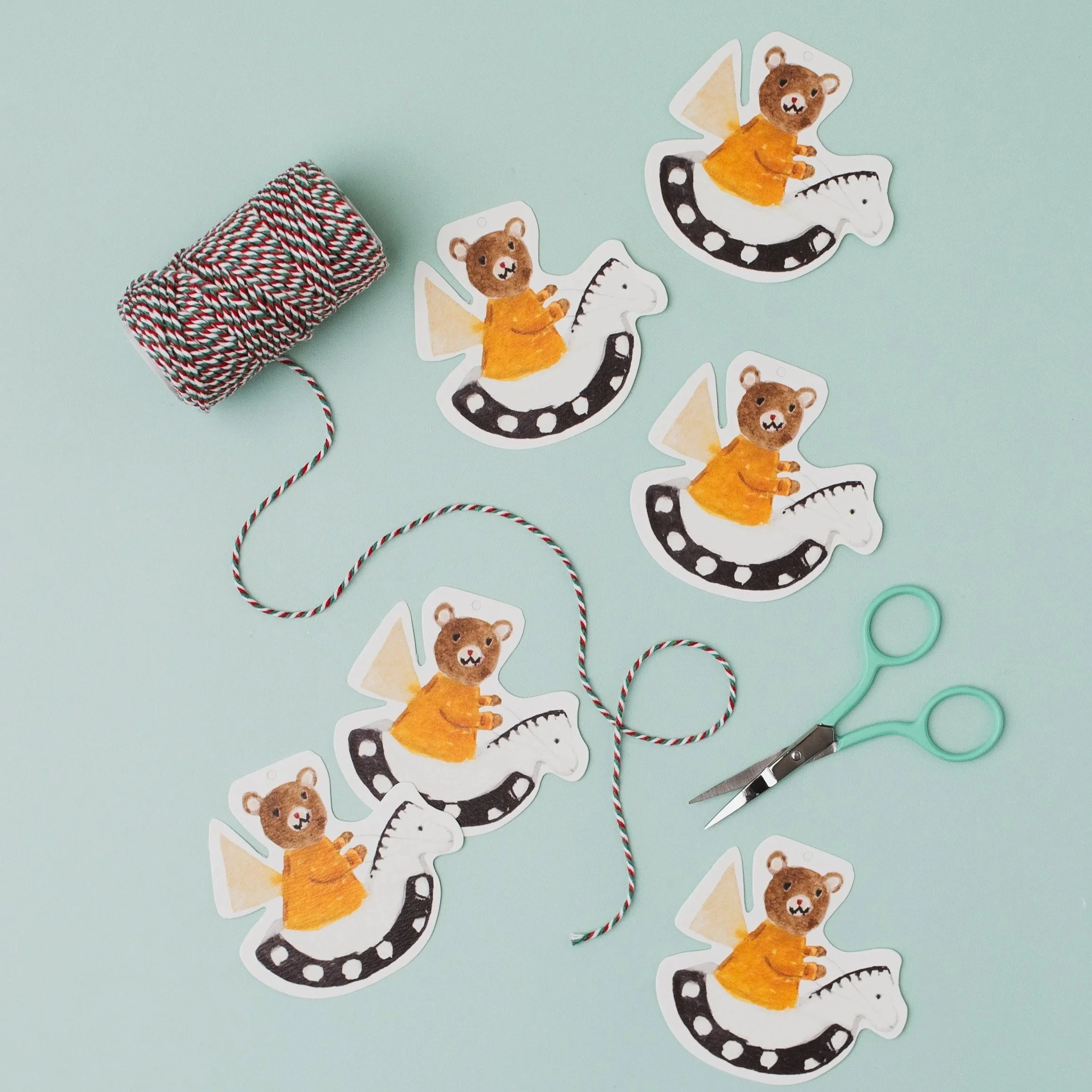 Rocking Horse Christmas Gift Tag