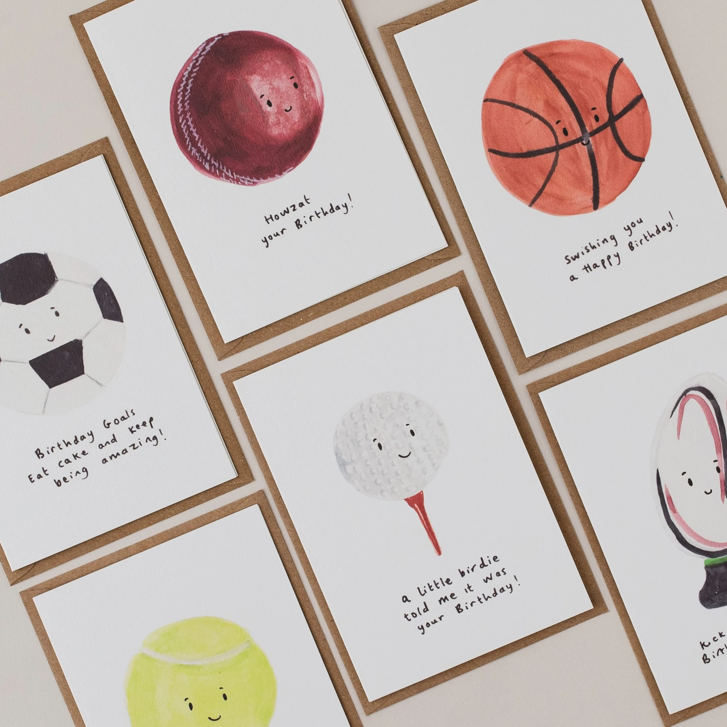 Collection of Sporty themed Birthday Cards