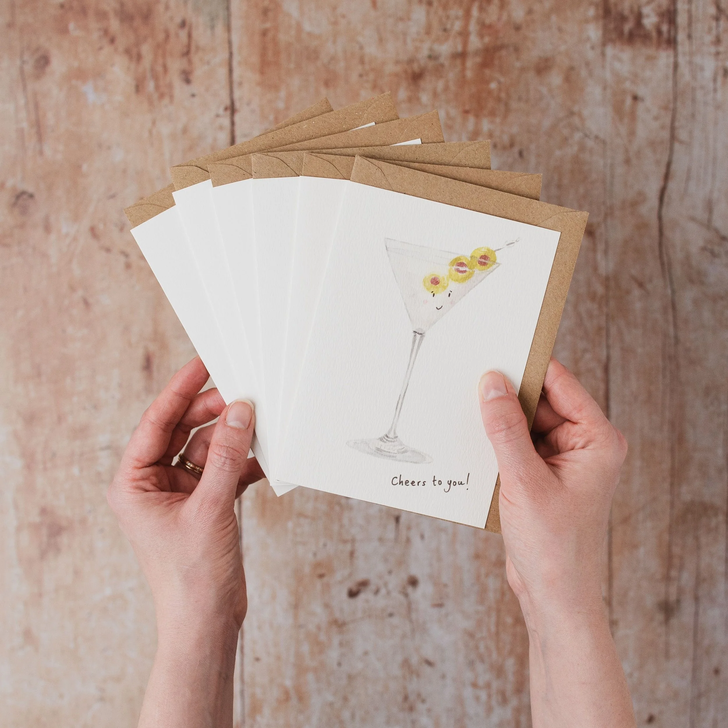 Set of 6 Everyday Boozy Drink Cards