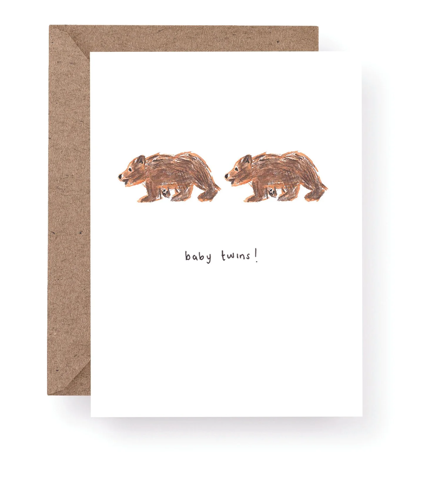 Cub Twins New Baby Card