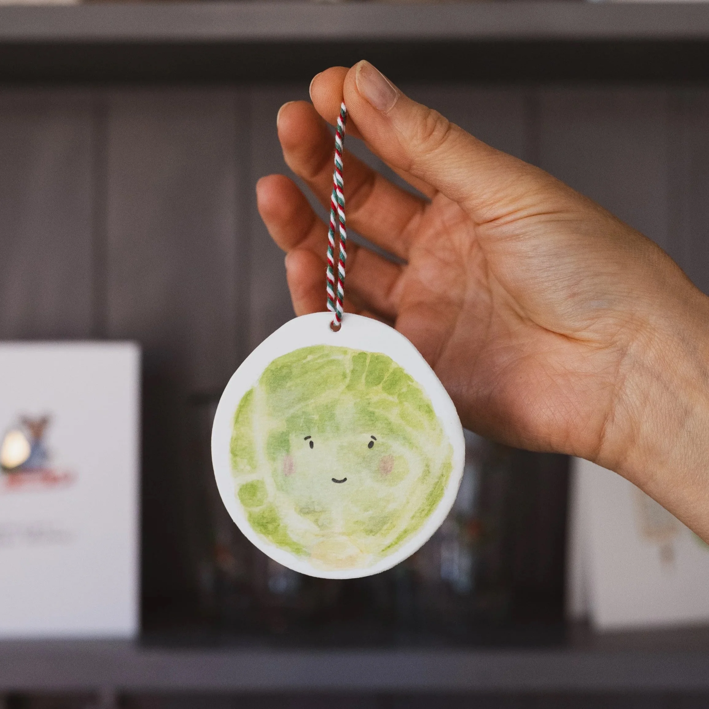 Brussel Sprout Christmas Gift Tag
