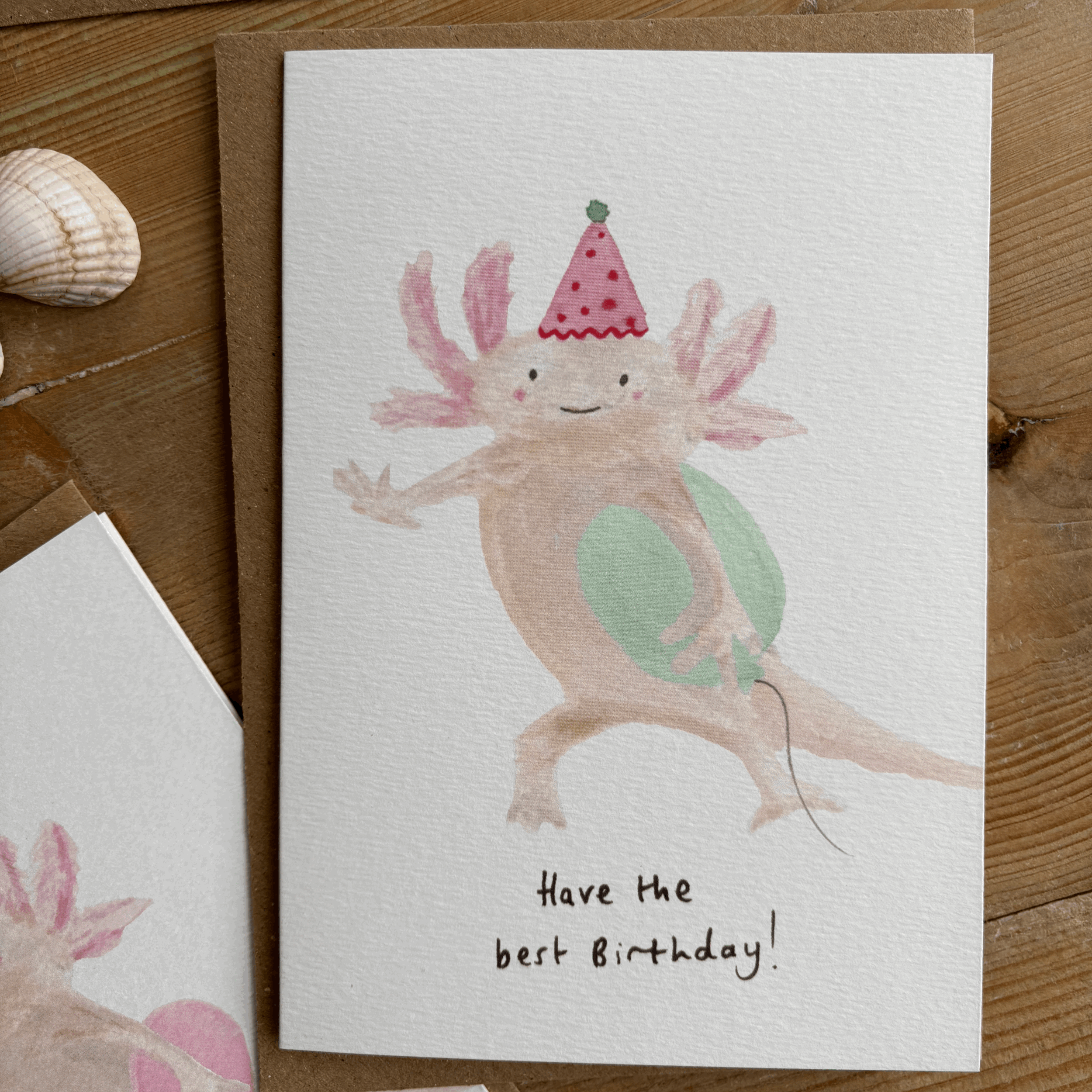 Axoiotl Birthday card