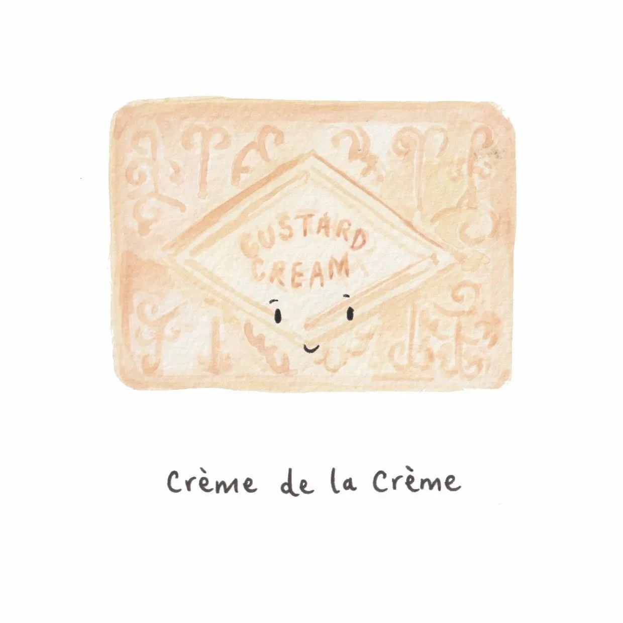 Crème de la crème custard cream illustration
