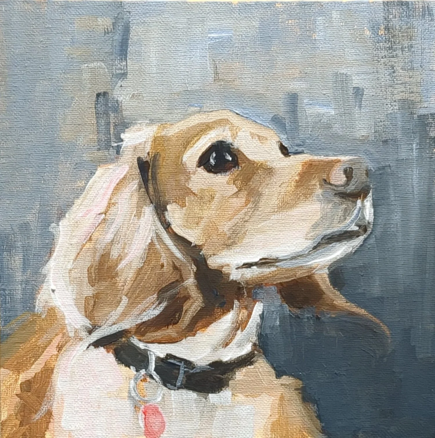 Plum. Acrylic on board (available)