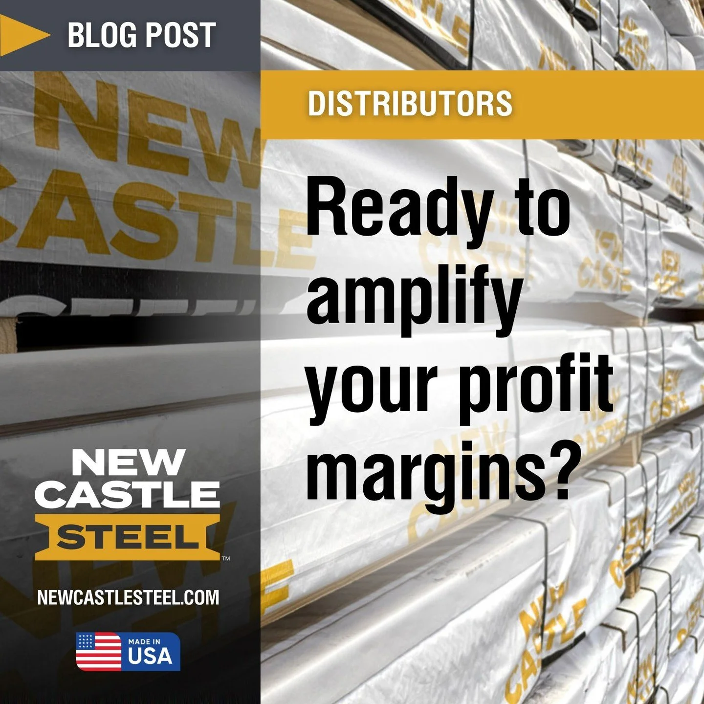 Distributors: Ready to amplify your profit margins?
Our latest blog breaks down exactly why adding New Castle Steel to your inventory is a game-changing business decision:
🔹 Higher profit margins than traditional wood 
🔹 Fewer warranty claims =