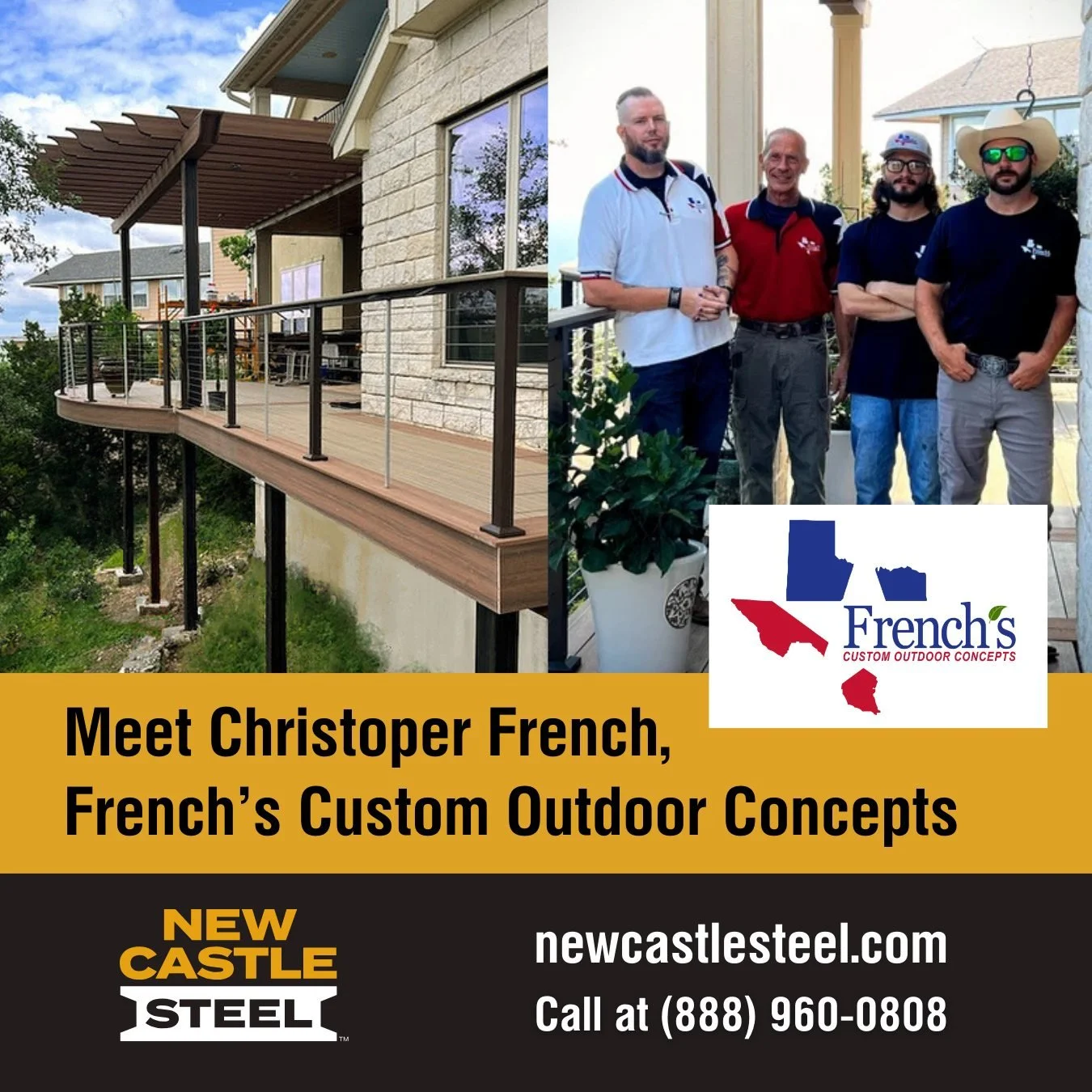 This Texas contractor built his expertise from the ground up, eventually becoming a steel framing innovator who pushes the limits of what's possible with New Castle Steel. 
His secret? "I only have the owner's personal cell phone number for one