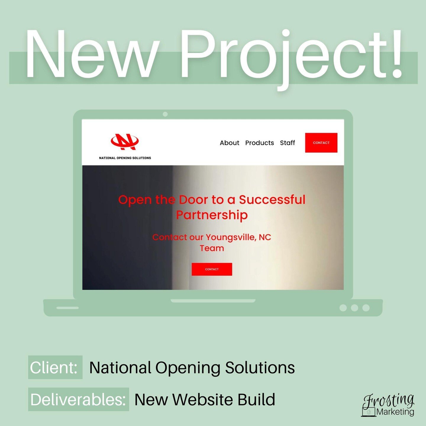 Website build complete! ✅ A blast from my past, the family-owned National Opening Solutions contacted me to craft their company's website. 🚪 After three years in business, they now have a beautiful website representing their services and professiona