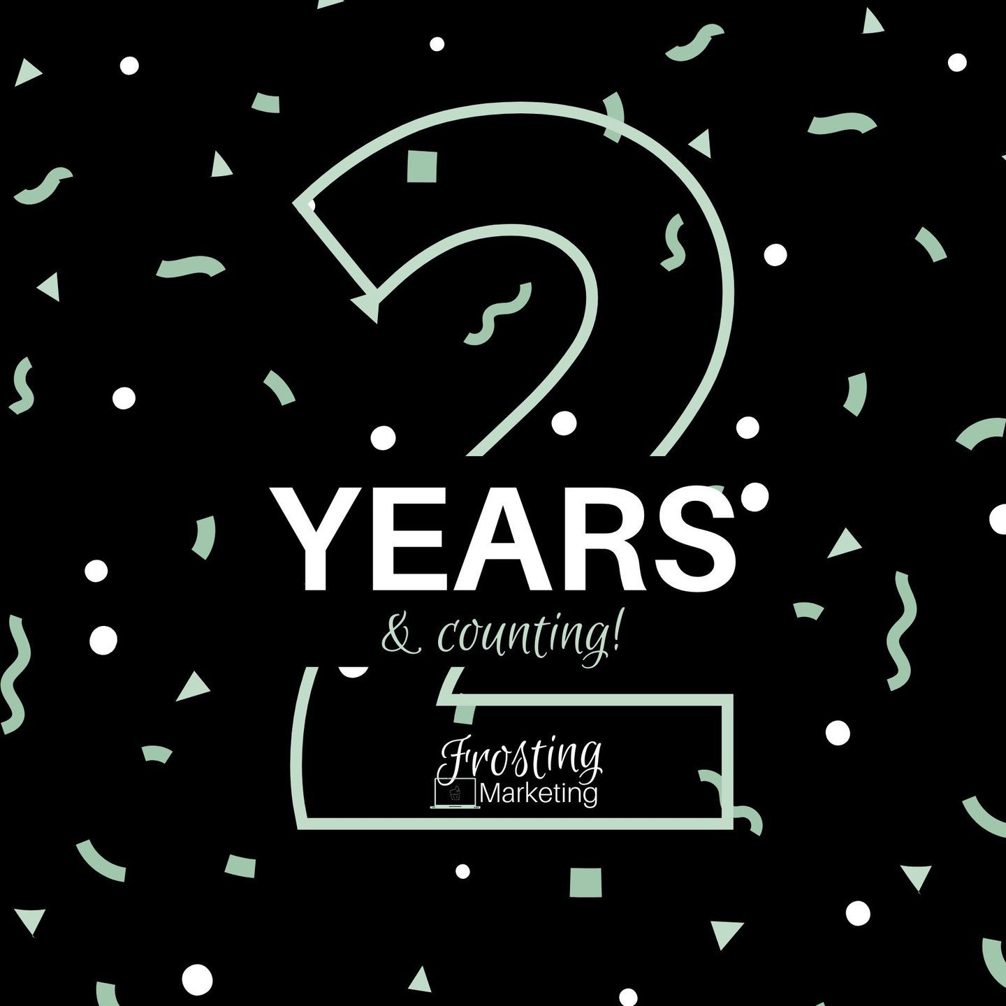 Celebrating 2 years of Frosting Marketing! 🎉💻🧁 I'm forever blown away by the Lord's hand in this business and thankful to each of my clients for their incredible partnerships. 

Since becoming a business owner, I've learned that &quot;success&quot