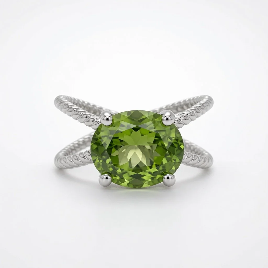 Peridot Criss Cross Ring