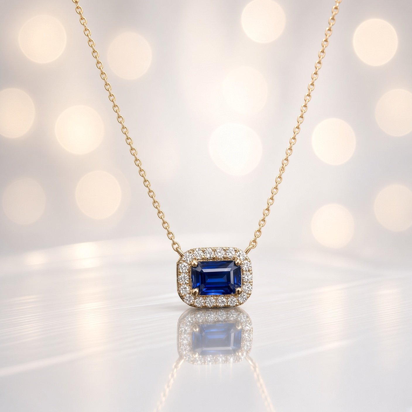 Sapphire & Diamond Necklace