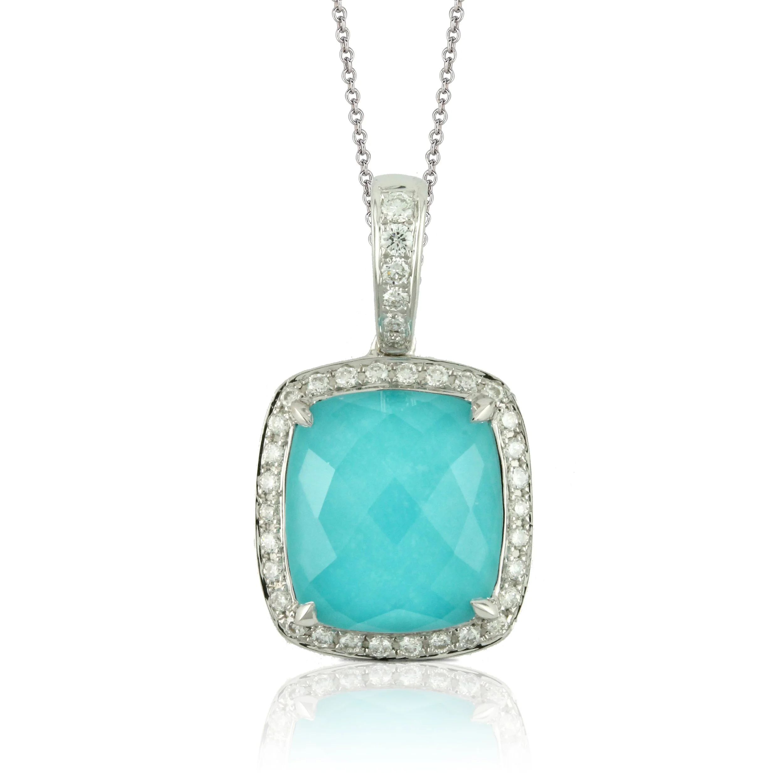 Turquoise & Diamond Pendant