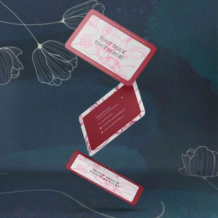 Cartes de visite créées par ANFAMA Studio pour un client