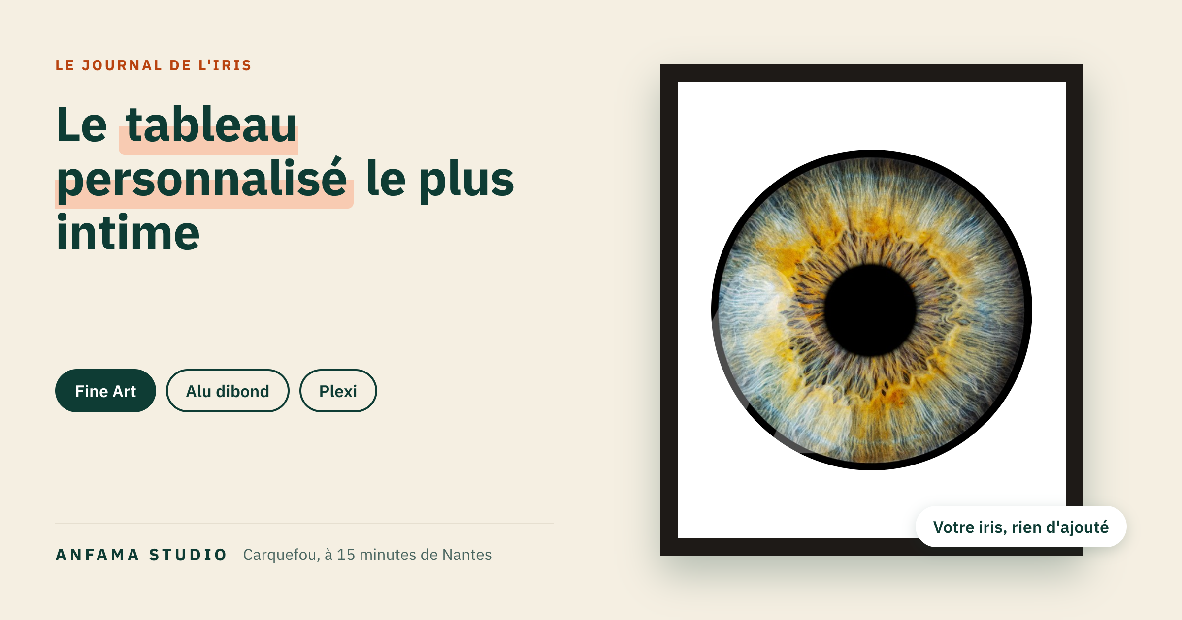 Tableau personnalisé : l'iris, le portrait le plus intime à accrocher chez soi