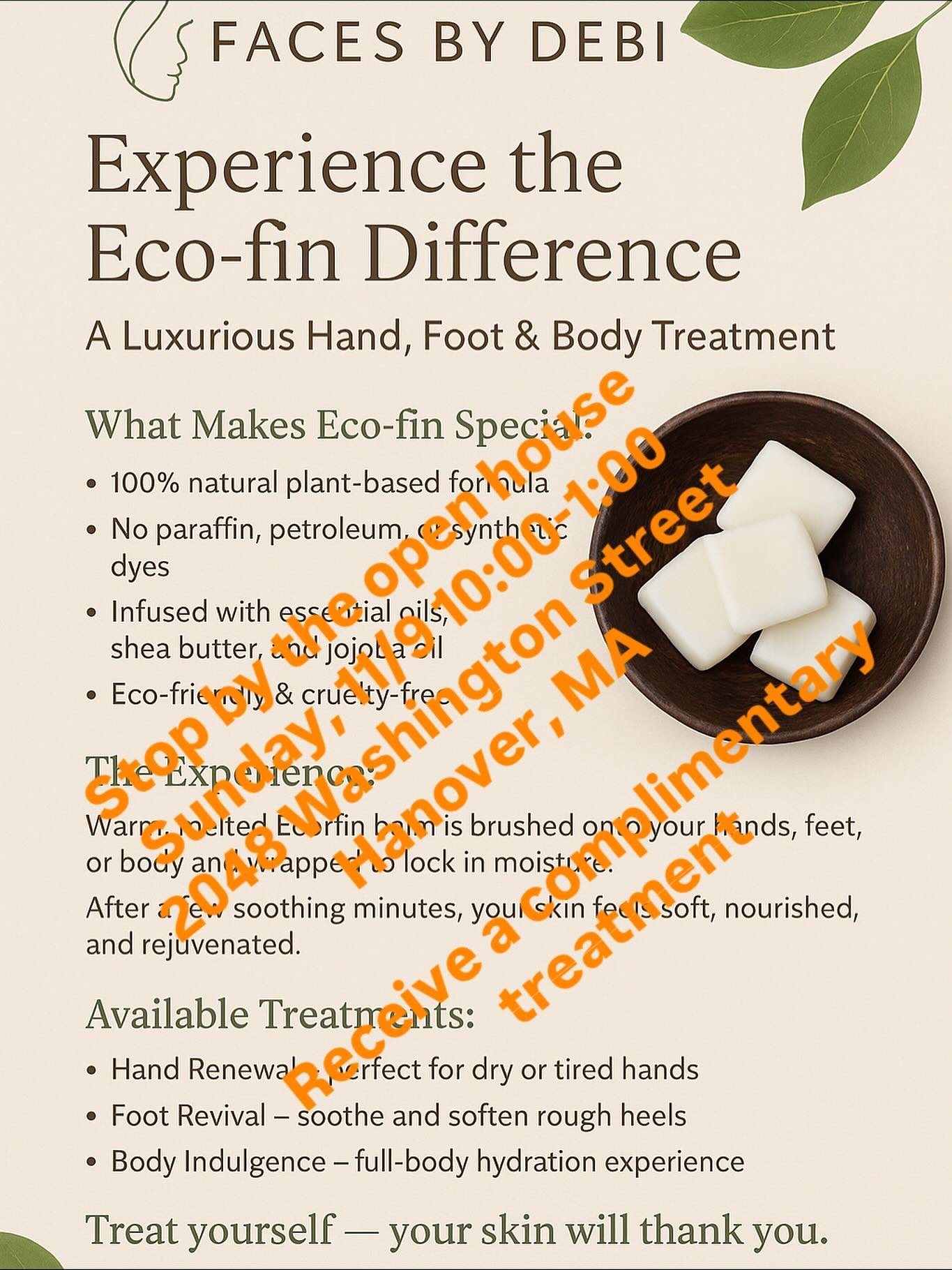 Can&rsquo;t wait to see you tomorrow!! Faces by Debi is excited to be on the South Shore!!