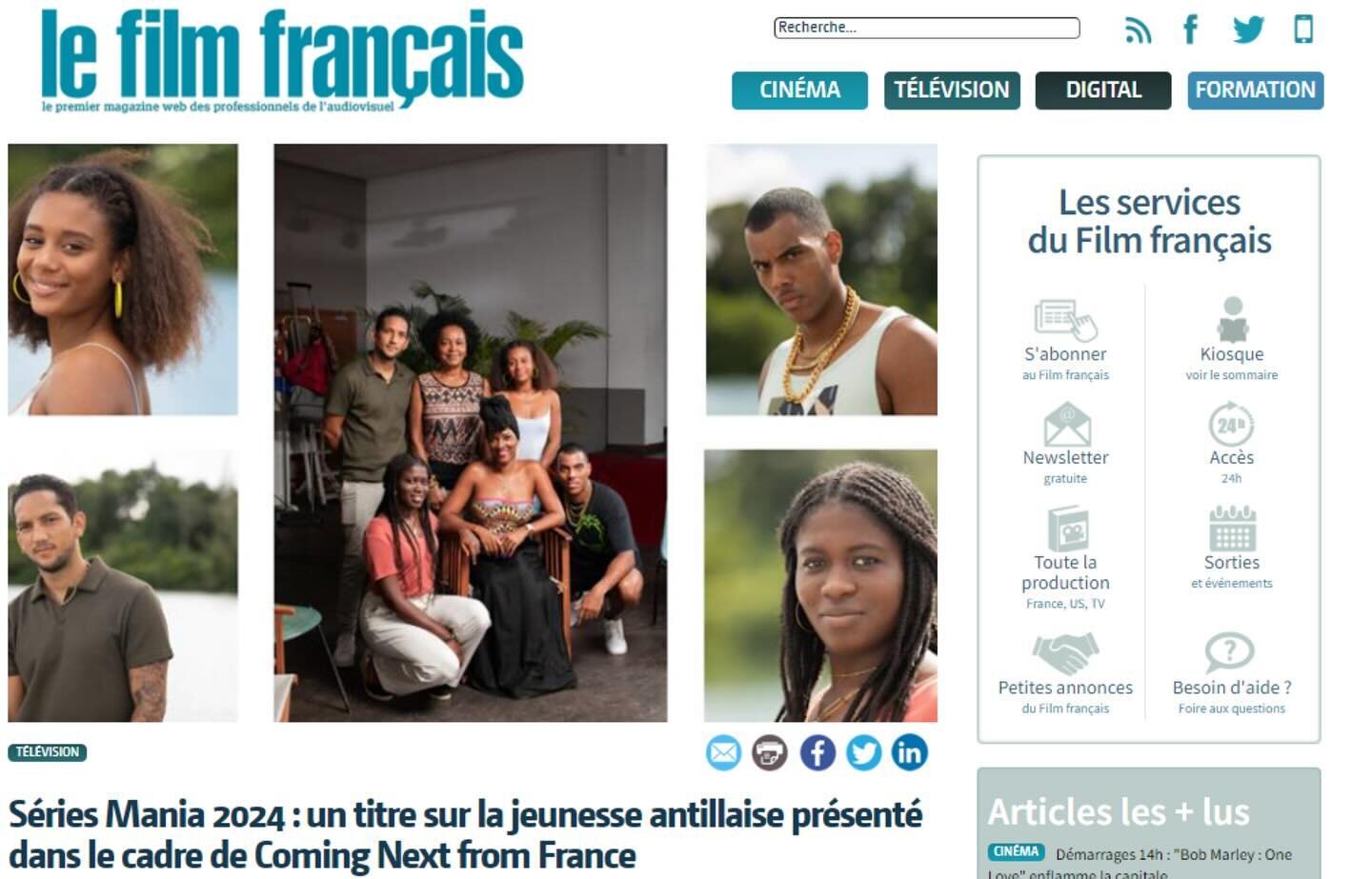 🚨GRANDE ANNONCE : Notre nouvelle s&eacute;rie ZETWAL CARA&Iuml;BES, co-produit avec Trace TV, est s&eacute;lectionn&eacute;e au Festival S&eacute;ries Mania dans la cat&eacute;gorie &laquo;&nbsp;COMING NEXT FROM FRANCE&nbsp;&raquo; qui aura lieu en 