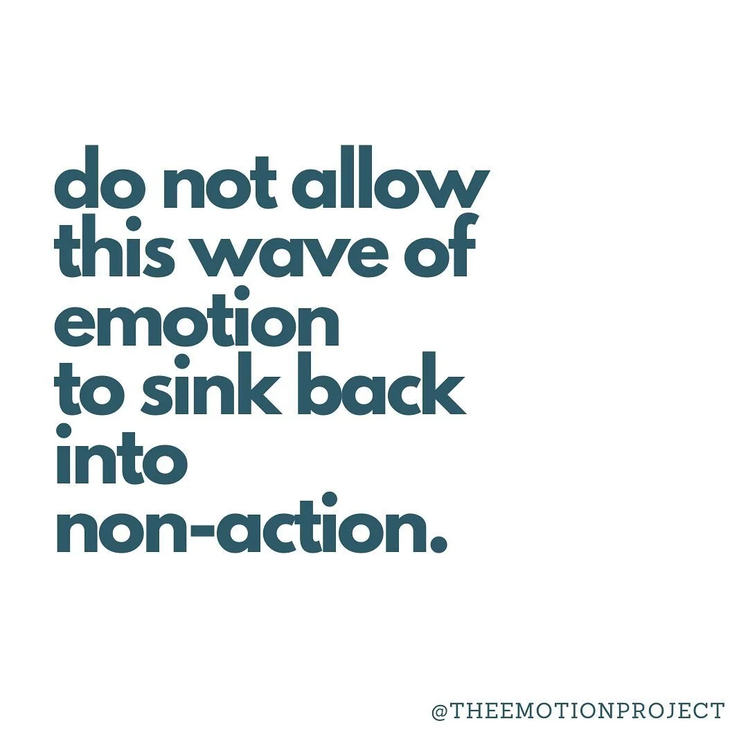 Emotion helps us adapt and evolve.  That is its purpose.  But if we have strong emotion and let it pass without using it to push us forward into change, into NEW ways of engaging, then we miss an opportunity for transformation.
..
Certainly