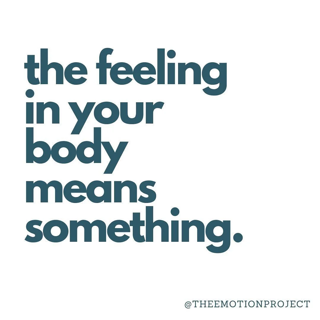 If there was one single message I could send out into the world, it would be this one: the feeling in your body means something and it has the information you are looking for.
...
When you are wondering why you are stuck or why you are anxious, quest