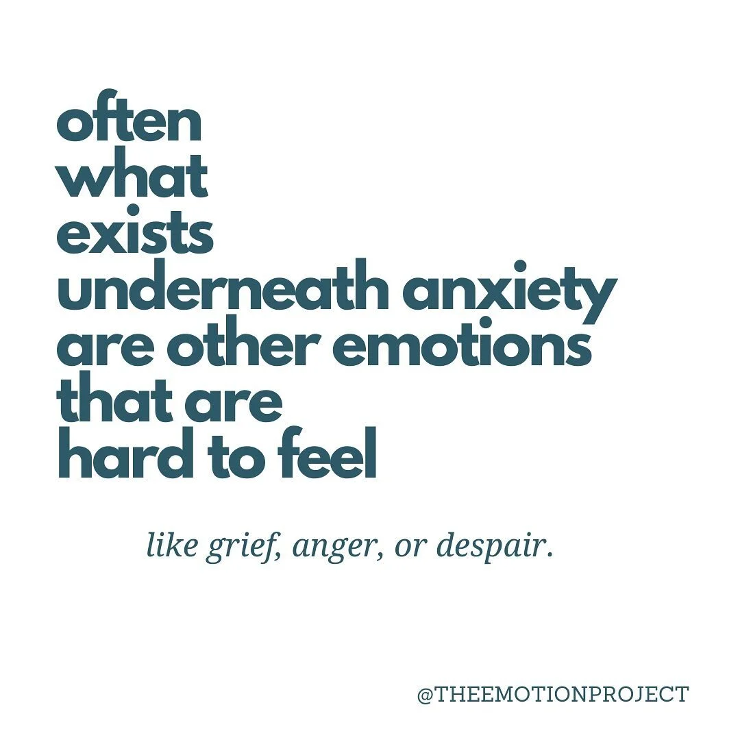 When people suffer from a great deal of anxiety, I know they have feelings that must be felt - and it’s normal to sometimes need help to feel them.
.
Almost always when my clients go toward their anxiety, what ends up happening is they start to