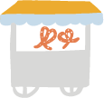 Pretzel Cart Illustration