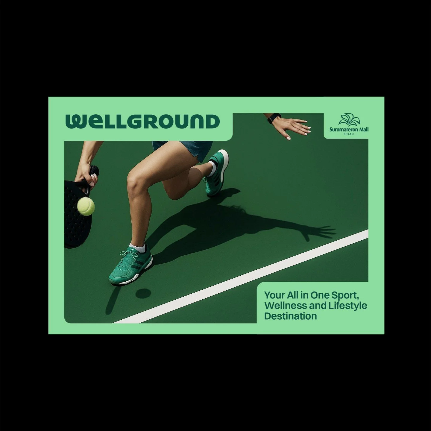 For more than a year, JED Creative partnered with Summarecon group to create @wellground.id , the first sport, lifestyle and wellness center on top of @summareconmal.bekasi new extension. 

The name Wellground is derived from the idea of being well a