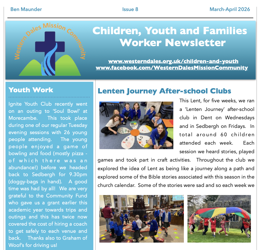 Children, Youth and Families Worker Newsletter - March and April 2026
