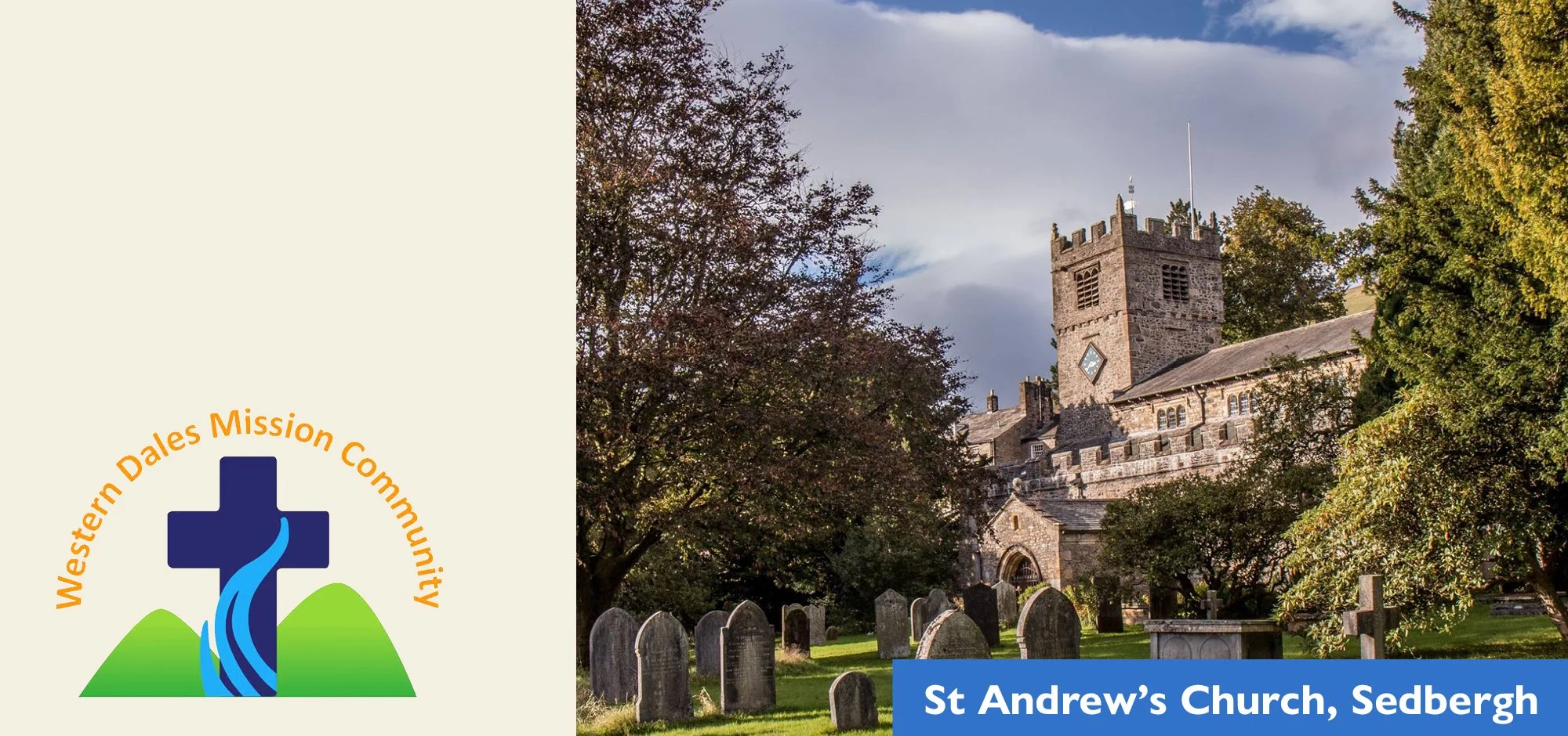 Flying the Ukrainian flag at St Andrew’s Church, Sedbergh