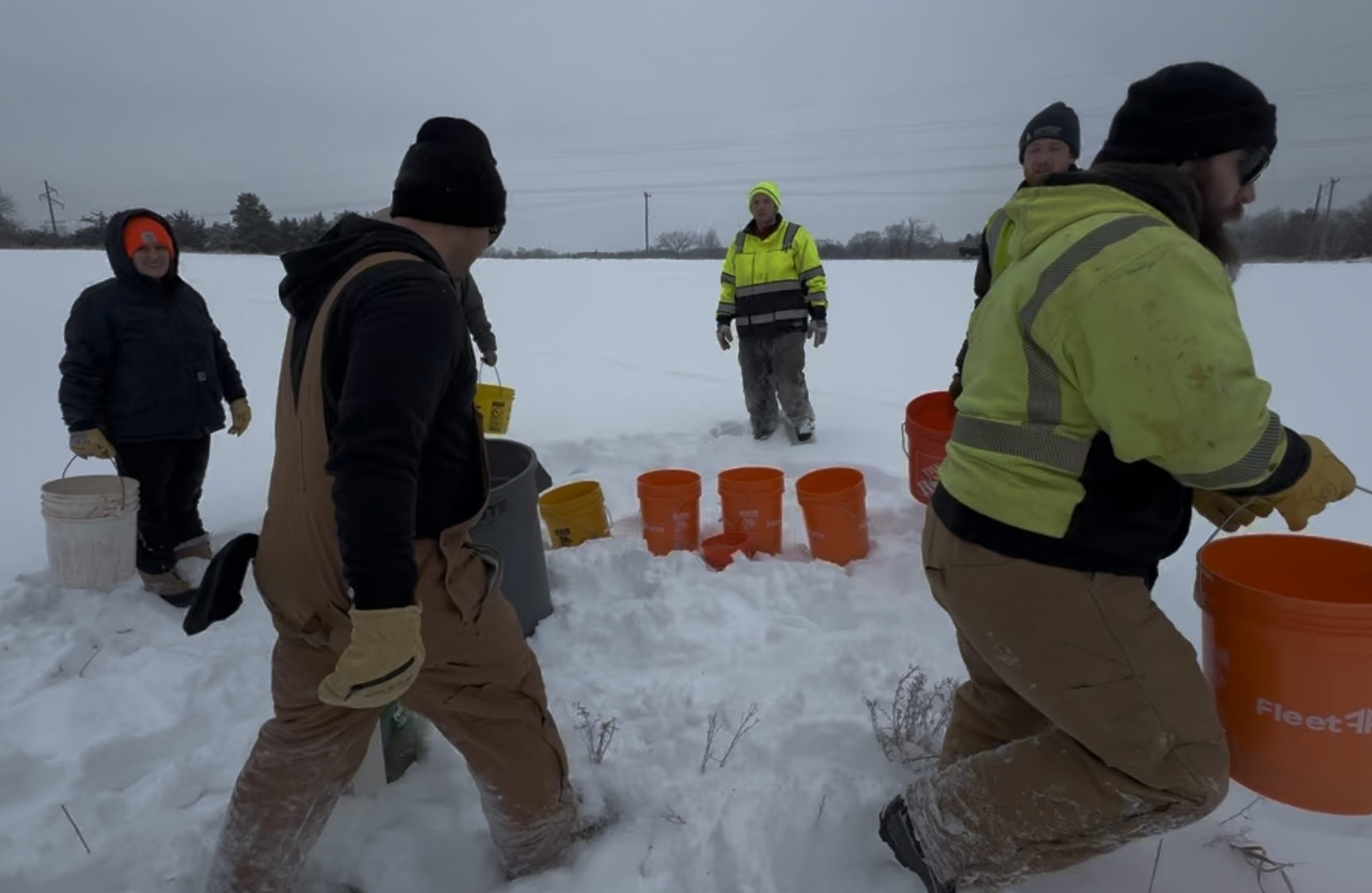 24-acre prairie conversion winter seeding 
