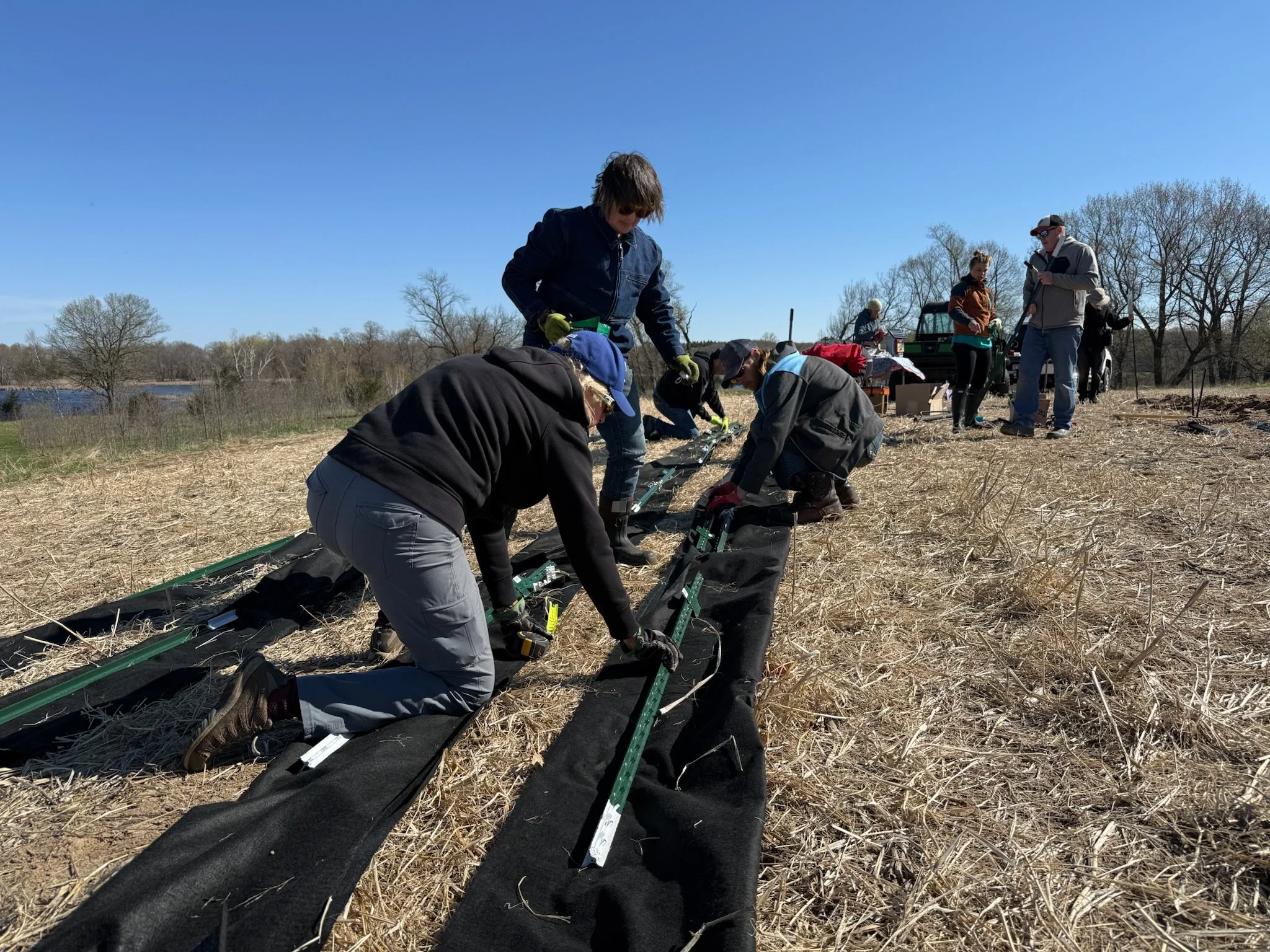 April 2026 turtle nesting area install partners:  Tim Hanson, R&R Outdoor Services, Washington Co. Parks