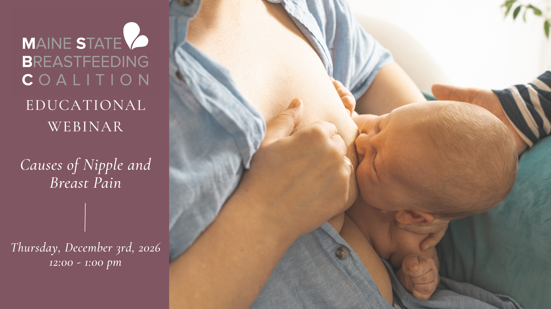Educational Webinar: “Causes of Nipple and Breast Pain