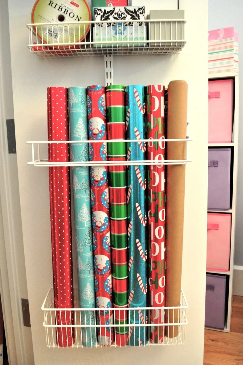 Closet Gift Wrap Caddy Closet Gift Wrap Organizer Organizing Gift - Main Image