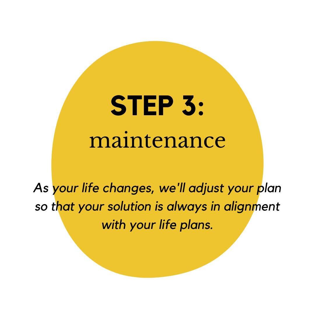 Are you buying a new house, having a baby, or getting a promotion? As your life changes, let us know, and we'll adjust your plan so that your solution is always in alignment with your life plans. Aside from our regular semi-annual meetings, we'll als