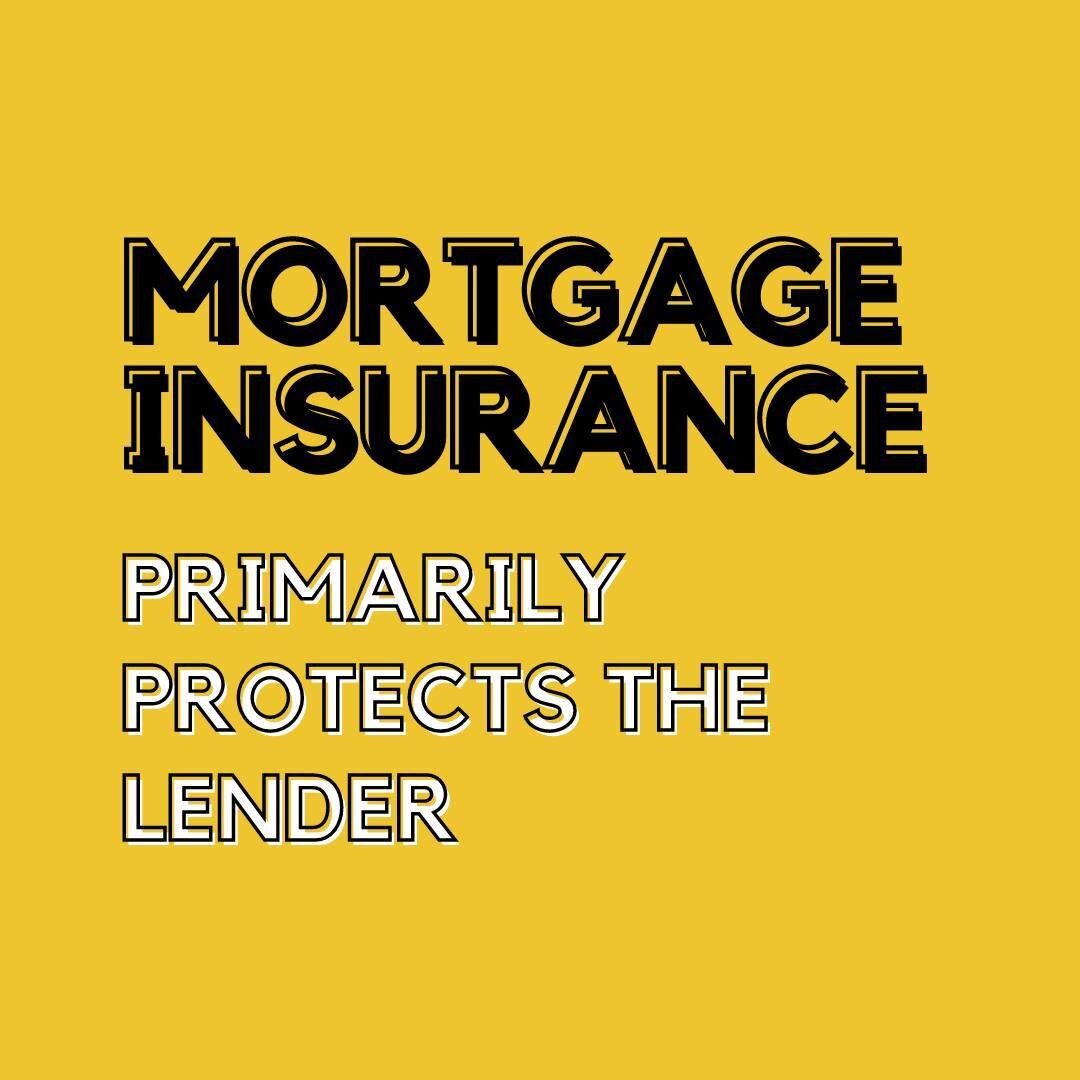 Mortgage insurance primarily protects the lender. On the other⁠
hand, mortgage protection insurance pays off the balance of the⁠
mortgage should one of the borrowers pass away. ⁠
⁠
Some mortgage protection insurance policies also pay some or all of y