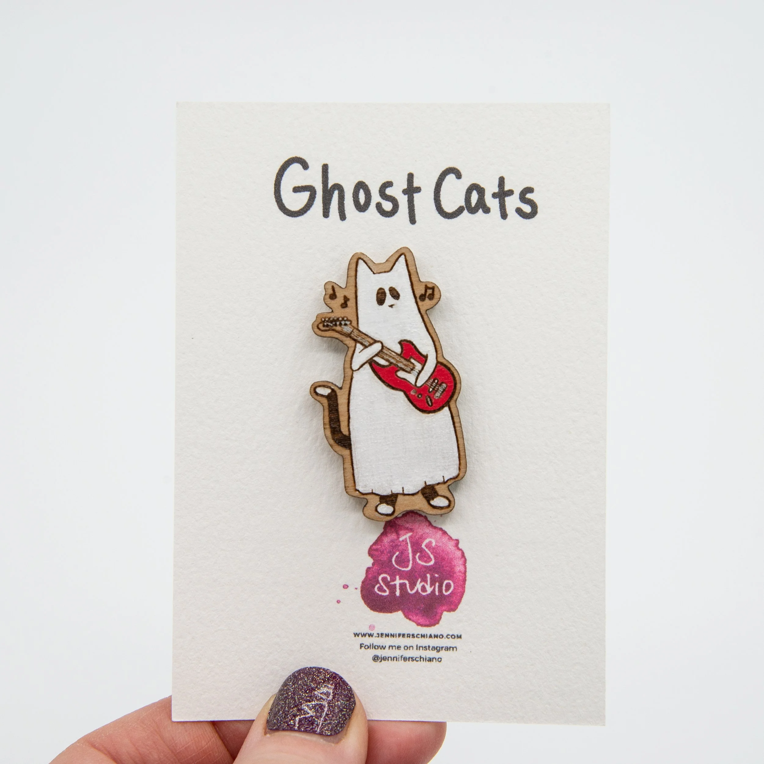Ghost Cat Sticker Sheet — Jennifer Schiano Studio