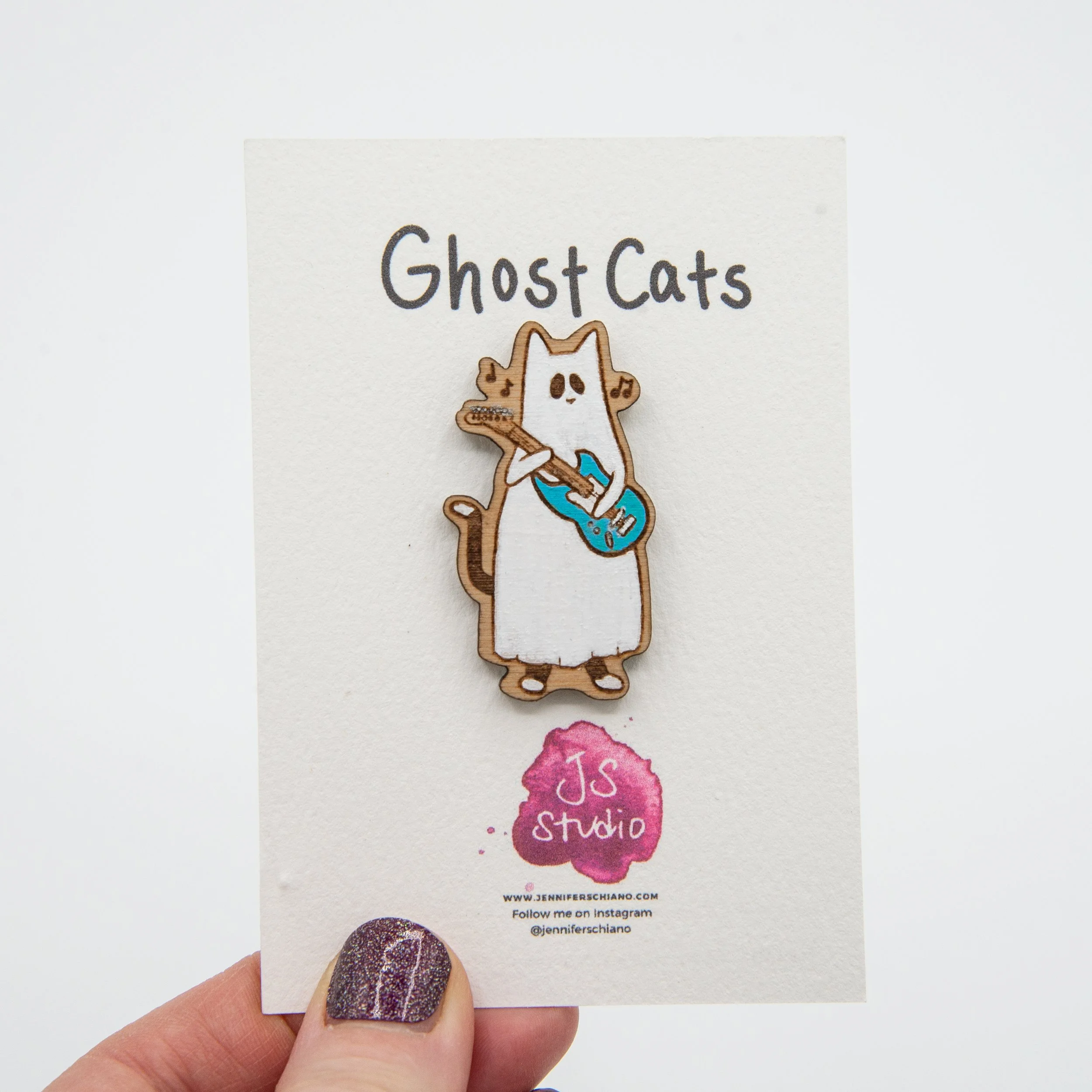 Ghost Cat Sticker Sheet — Jennifer Schiano Studio