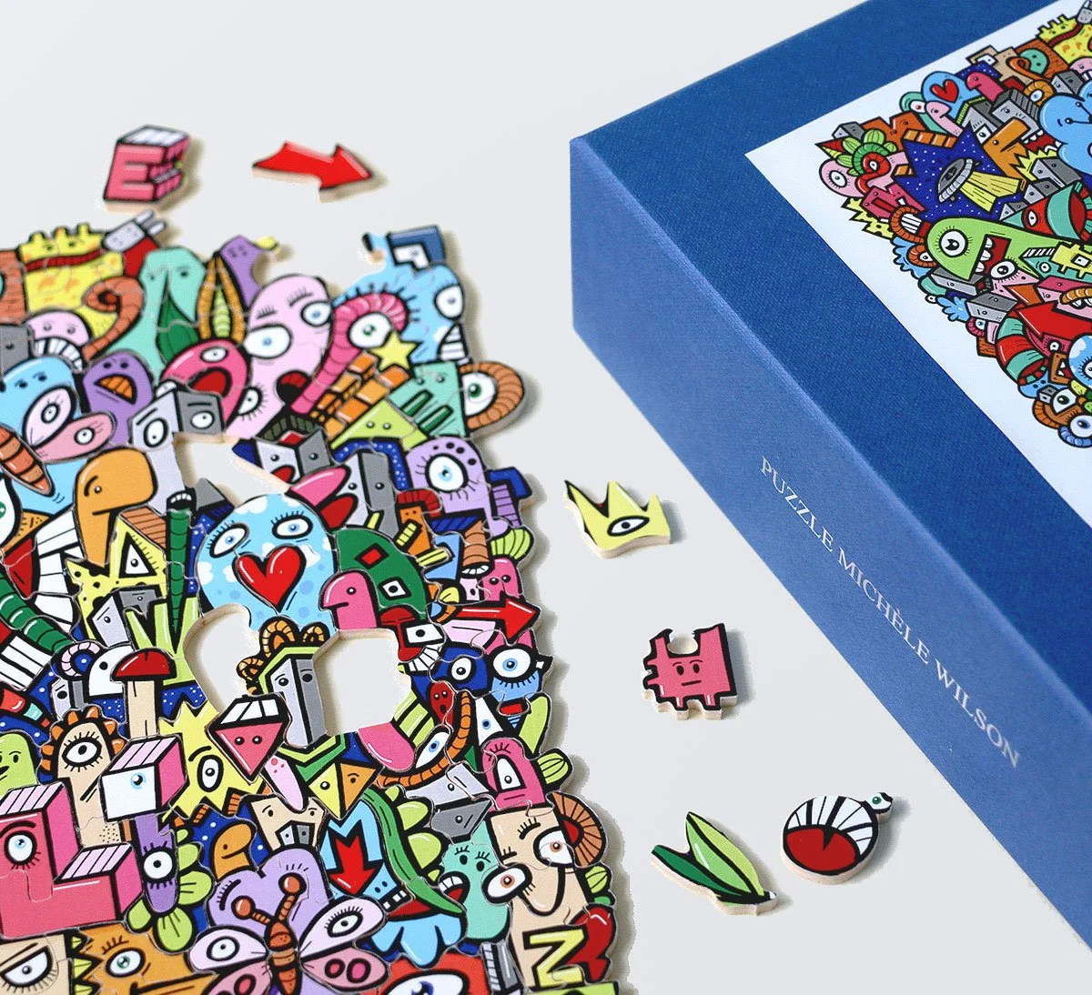 Puzzle design par Jigé artiste pour la marque française Puzzle Michèle Wilson