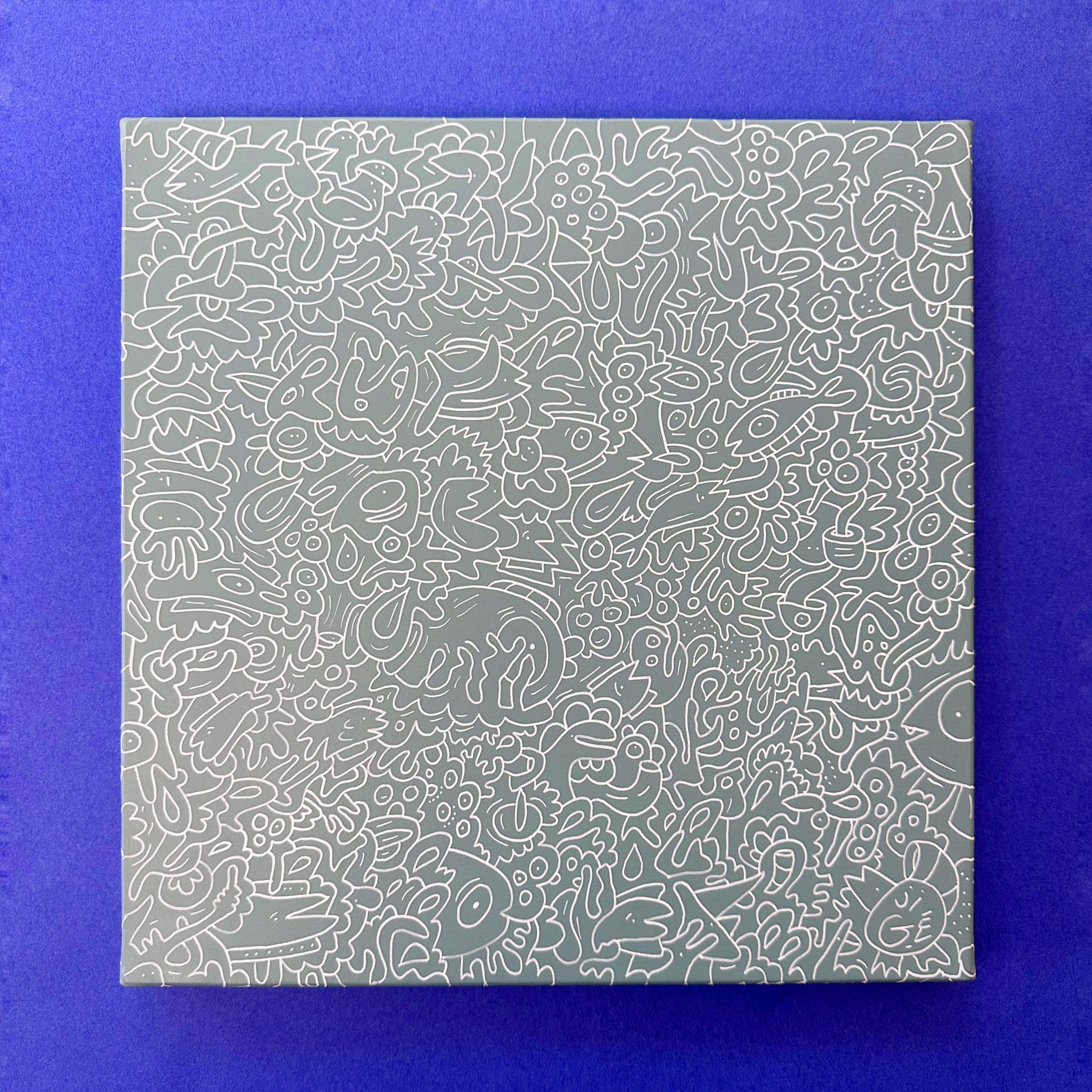 Œuvre unique 30×30 cm de la série Nuance d’Opale, inspirée de la nuit sur la Côte d’Opale. Peinture contemporaine originale par JIGé, artiste basé à Lille.