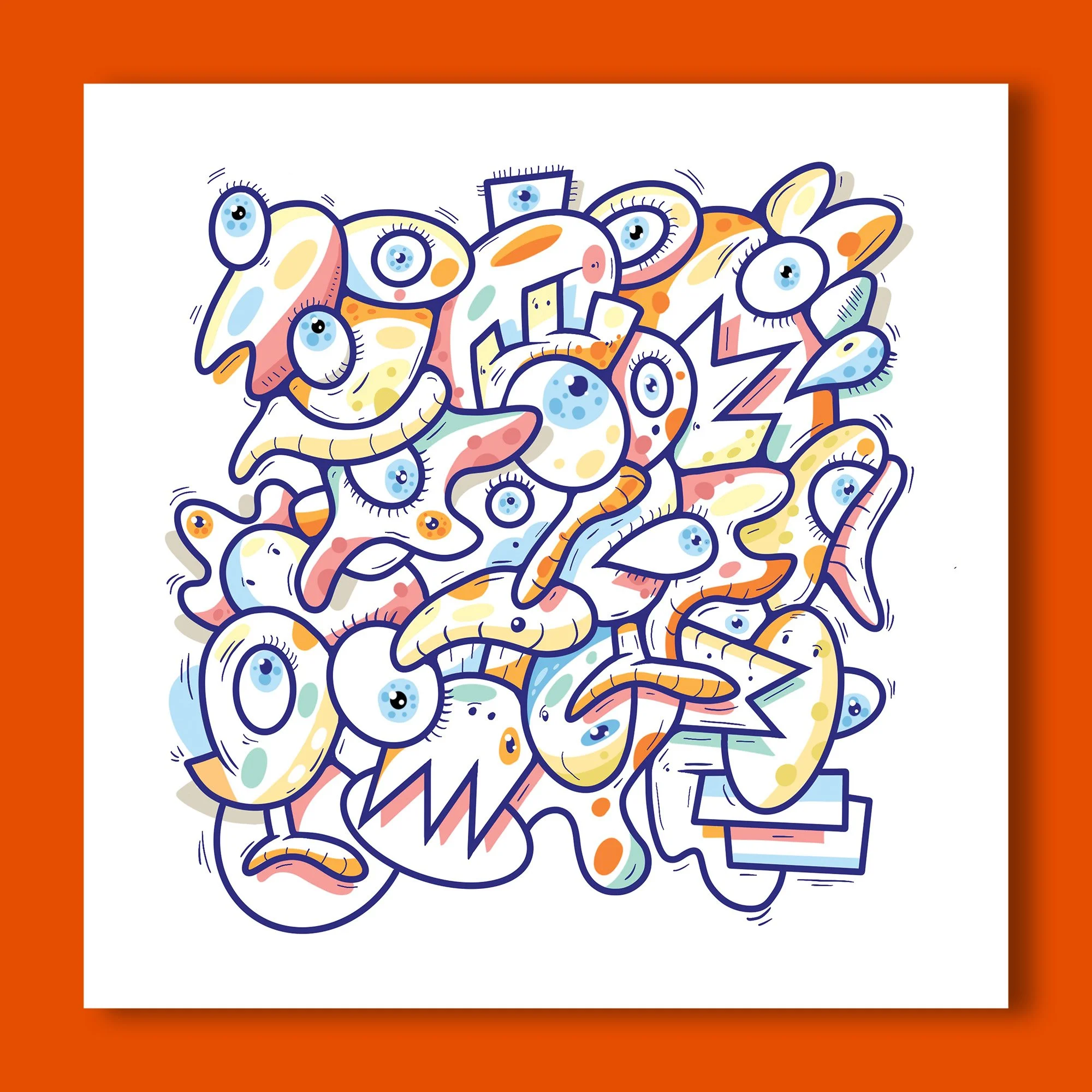 mage du print rehaussé à la main "SUNSET" par l'artiste Jigé