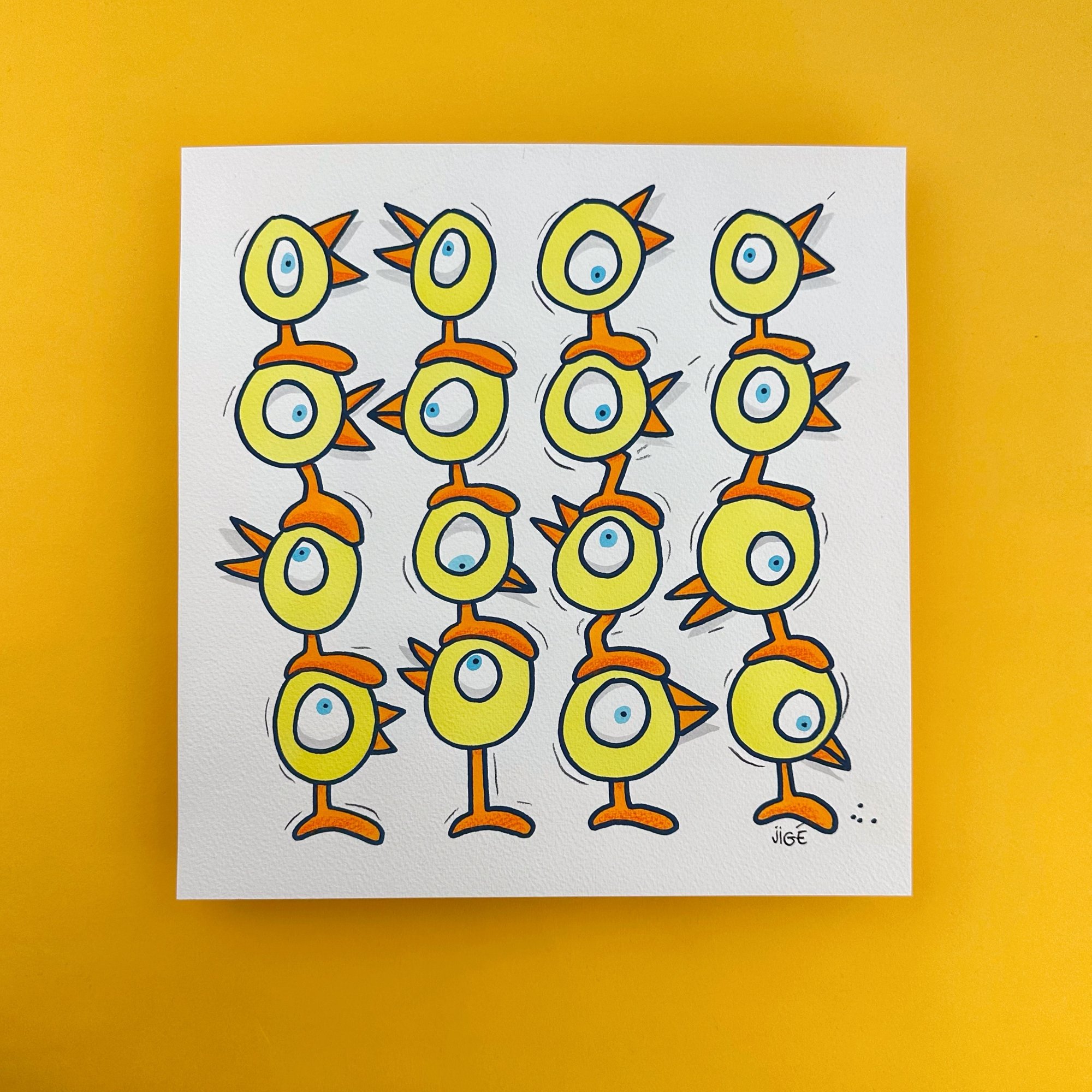 Poussins - Oeuvre unique - Format Carré
