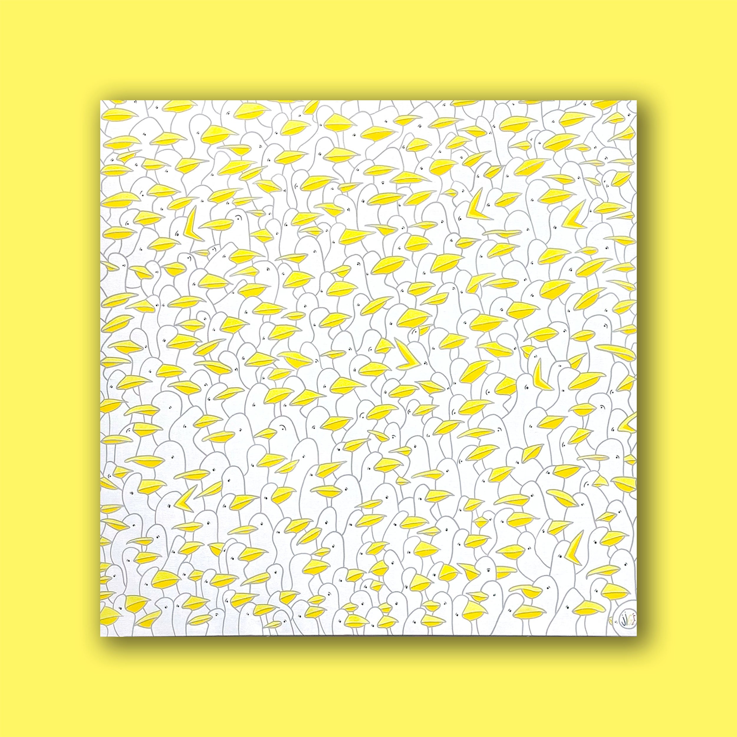 Jour de marché - Pièce unique - 100X100 cm